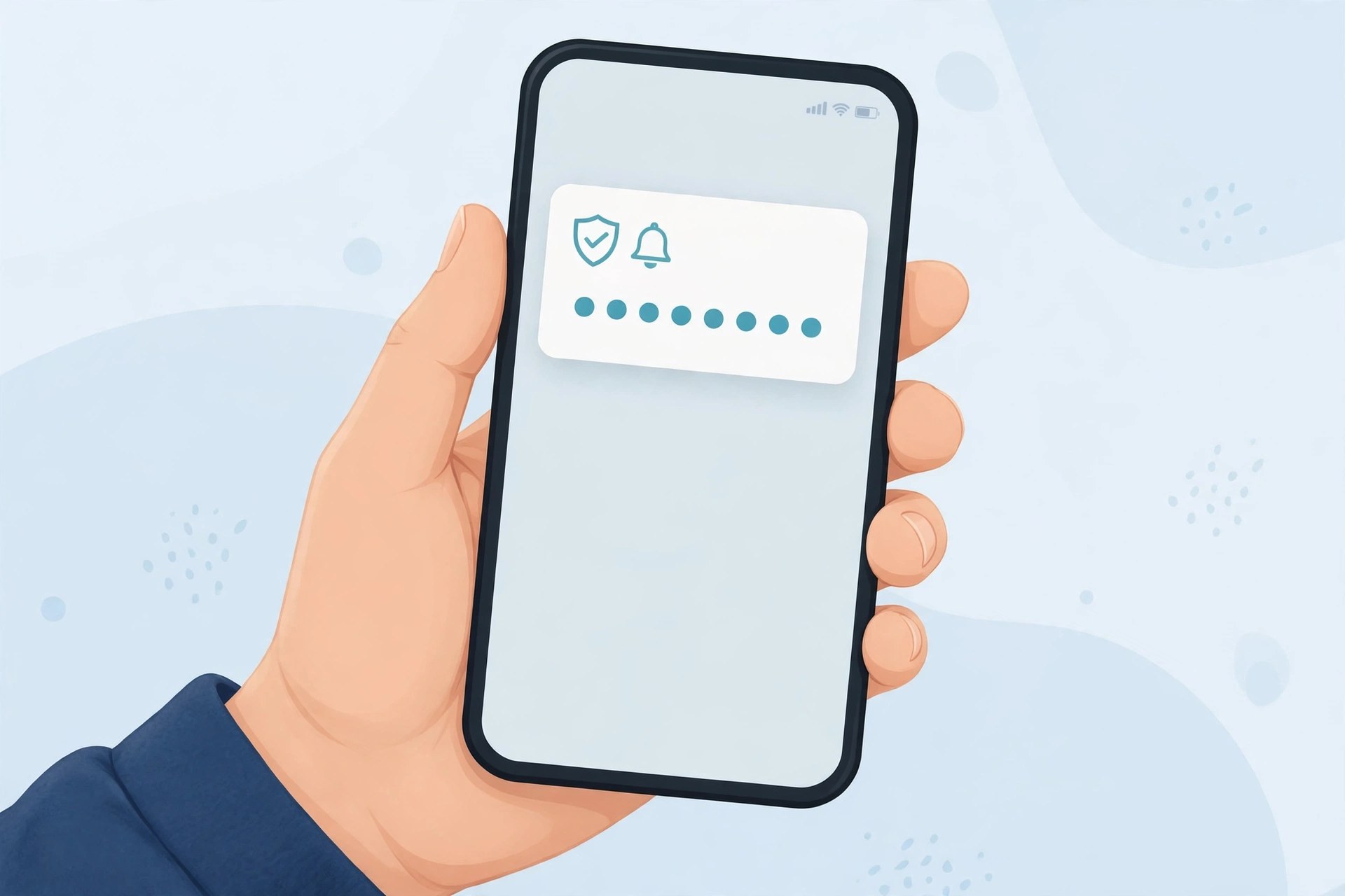 Celular recibiendo un código de verificación
